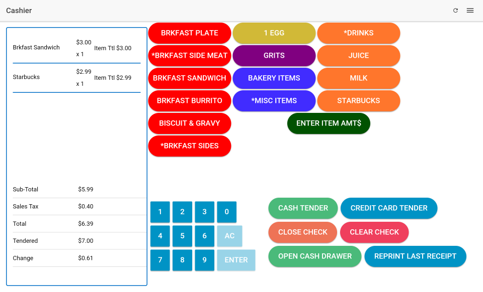 screenshot of FoodService Ace